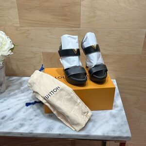 Louis Vuitton Black Sandals